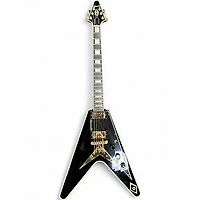 Used 2017 Gibson Flying V Custom Ebony Solid Body Electric Guitar