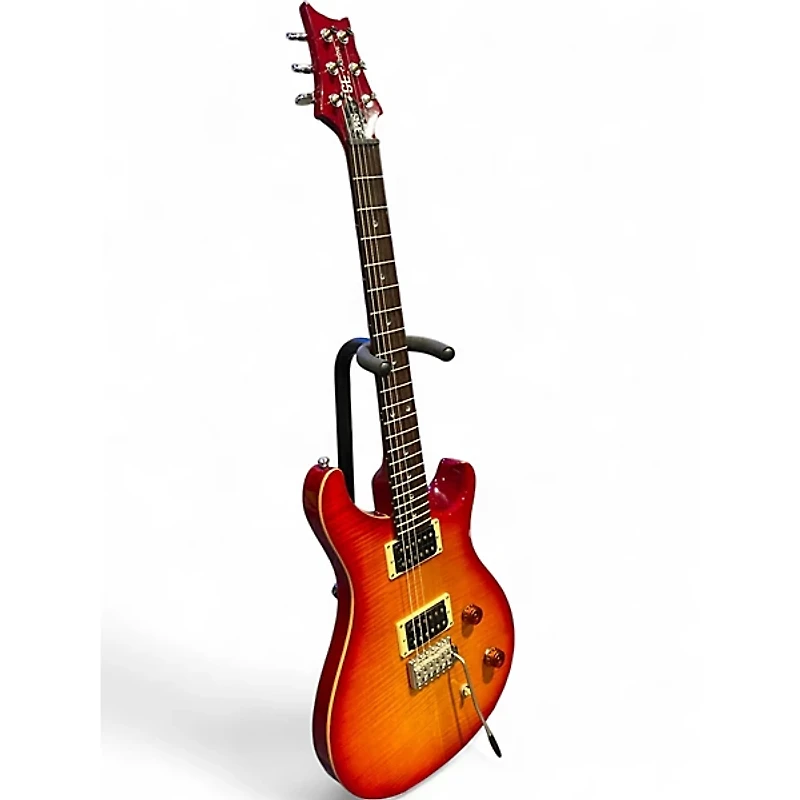 Used PRS SE Custom Sunburst Solid Body Electric Guitar