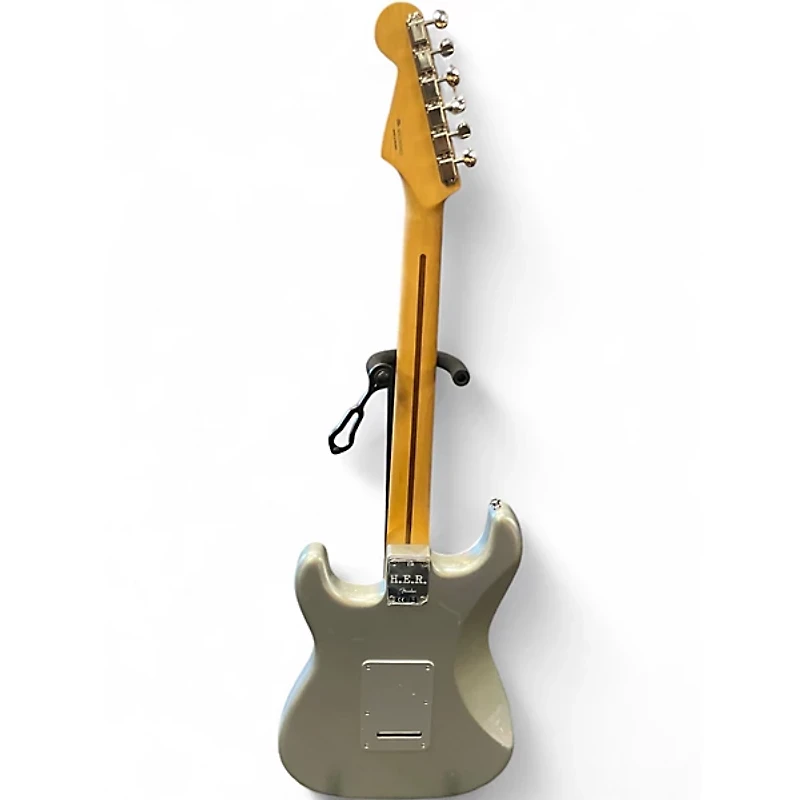 Used Fender H.E.R. Stratocaster Chrome Glow Solid Body Electric Guitar
