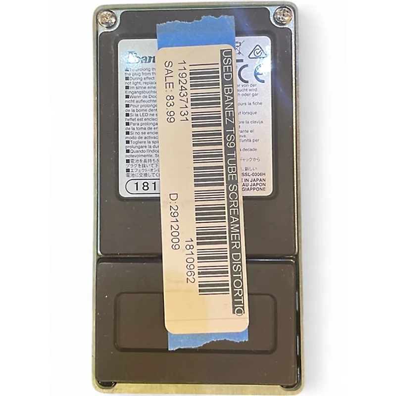 Used Ibanez TS9 Tube Screamer Distortion Effect Pedal