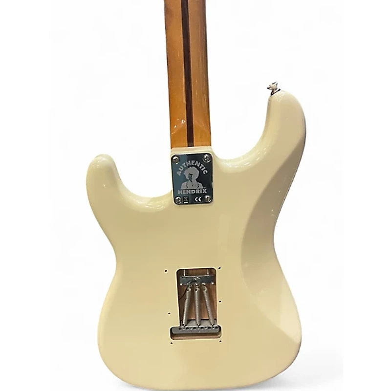 Used Fender Jimi Hendrix Stratocaster Olympic White Solid Body Electric Guitar