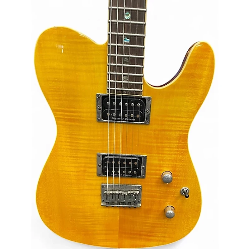 Used Fender Special Edition Custom Telecaster FMT HH Amber Solid Body Electric Guitar