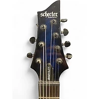 Used Schecter Guitar Research OMEN ELITE 7 Blue Burst Solid Body Electric Guitar