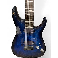 Used Schecter Guitar Research OMEN ELITE 7 Blue Burst Solid Body Electric Guitar