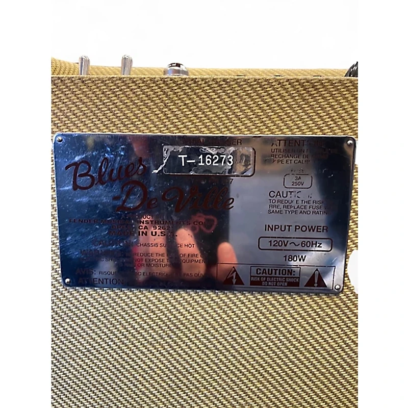 Used Fender Blues Deville 60W 4x10 Tweed Tube Guitar Combo Amp