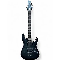 Used Schecter Guitar Research C1 Platinum Translucent Black Solid Body Electric Guitar