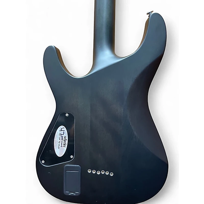 Used Schecter Guitar Research C1 Platinum Translucent Black Solid Body Electric Guitar