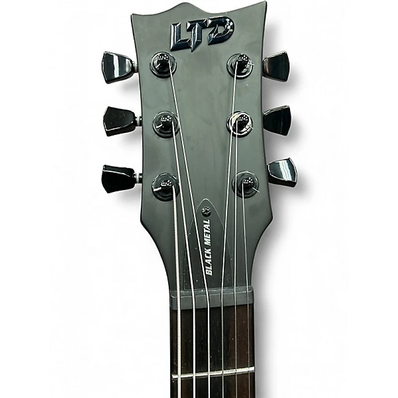 Used ESP LTD EC Black Metal Satin Black Solid Body Electric Guitar