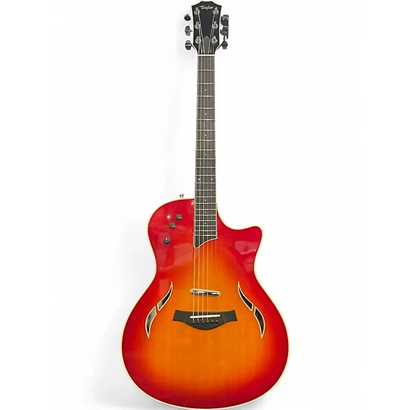 Used Taylor T5S Dark Cherry Burst Hollow Body Electric Guitar