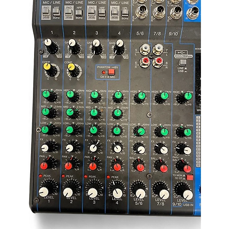 Used Yamaha MG10XU 10 Channel Mixer with Effects Unpowered Mixer