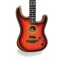 Used Fender American Acoustasonic Stratocaster 3 Tone Sunburst Acoustic Electric Guitar
