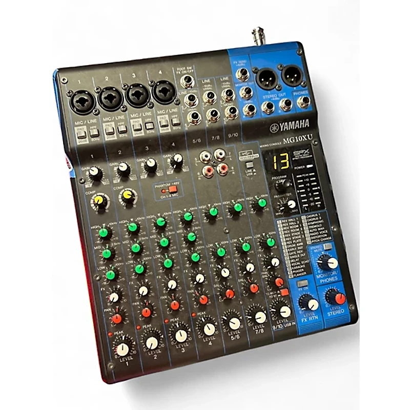 Used Yamaha MG10XU 10 Channel Mixer with Effects Unpowered Mixer