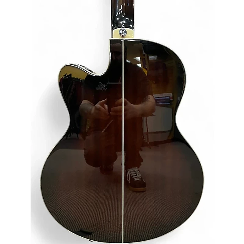 Used Ibanez AEB10E DARK VIOLIN SUNBURST Acoustic Bass Guitar