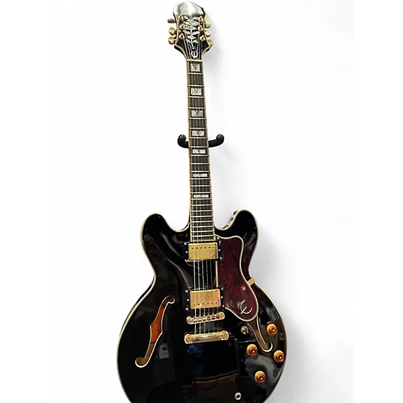 Used Epiphone Sheraton II Black Hollow Body Electric Guitar
