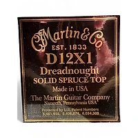 Used Martin D12X1 Natural 12 String Acoustic Guitar