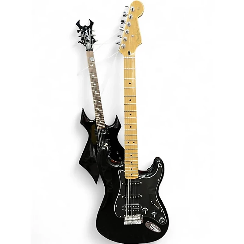 Used Fender Player Stratocaster HSS Black Solid Body Electric Guitar