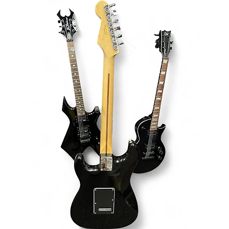 Used Fender Player Stratocaster HSS Black Solid Body Electric Guitar