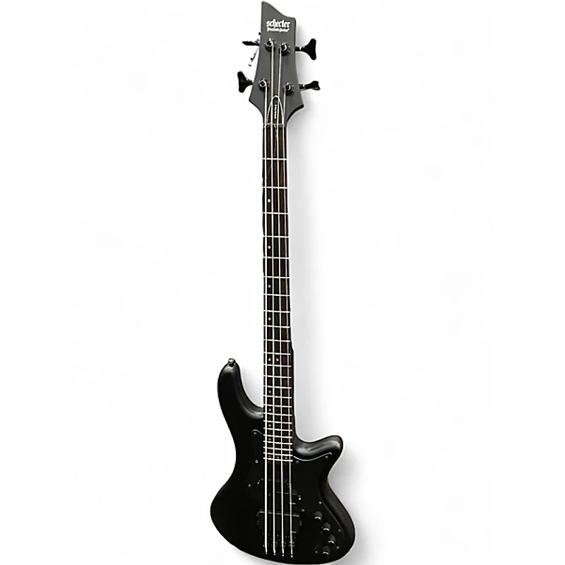 Used Schecter Guitar Research STILETTO 4 STEALTH Black Electric Bass Guitar
