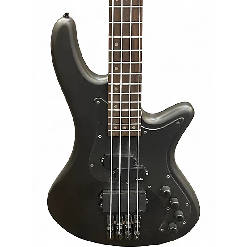 Used Schecter Guitar Research STILETTO 4 STEALTH Black Electric Bass Guitar