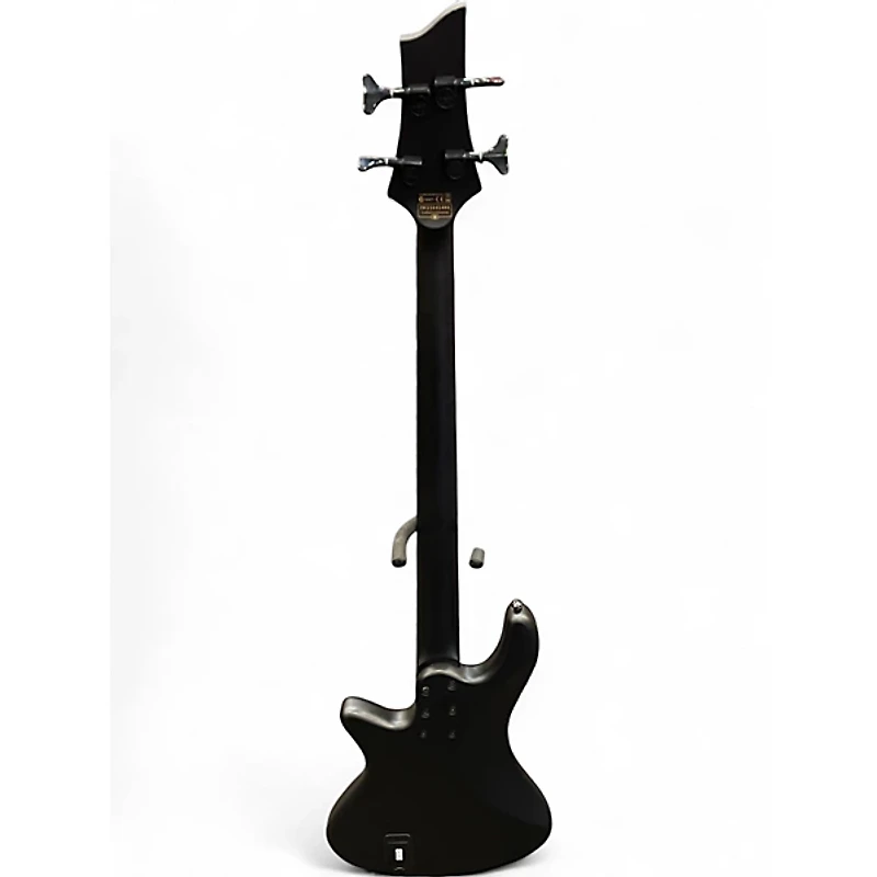Used Schecter Guitar Research STILETTO 4 STEALTH Black Electric Bass Guitar