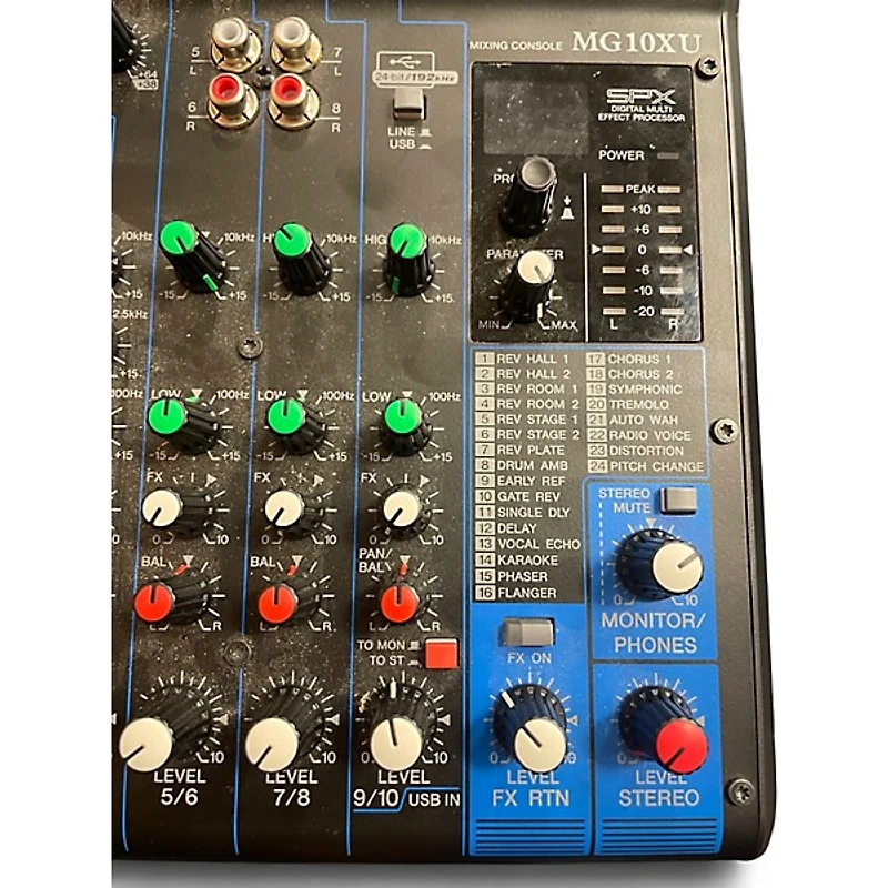 Used Yamaha MG10XU 10 Channel Mixer with Effects Unpowered Mixer