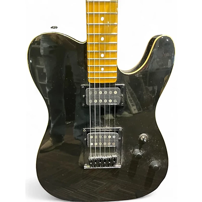 Used Schecter Guitar Research PT Fastback Black Solid Body Electric Guitar