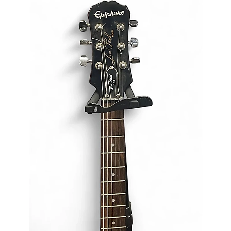 Used Epiphone Les Paul 100 Bolt On Cherry Sunburst Solid Body Electric Guitar