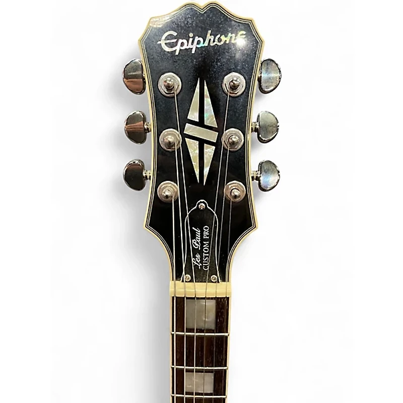 Used Epiphone Les Paul Custom Pro Silverburst Solid Body Electric Guitar