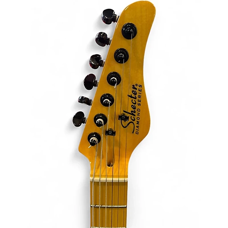 Used Schecter Guitar Research Diamond Series PT Black Solid Body Electric Guitar