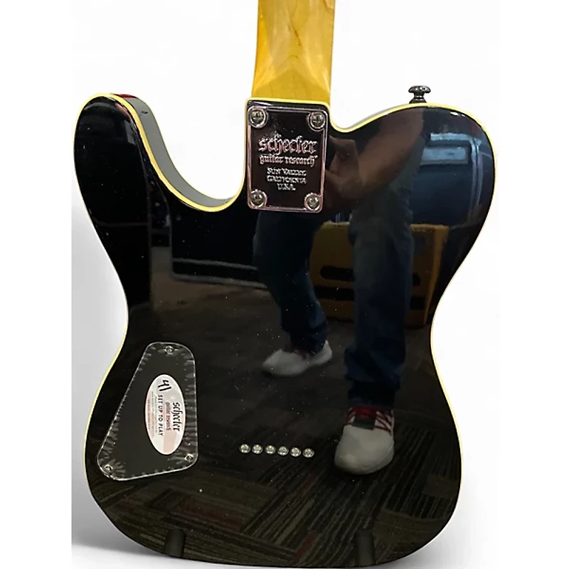 Used Schecter Guitar Research Diamond Series PT Black Solid Body Electric Guitar