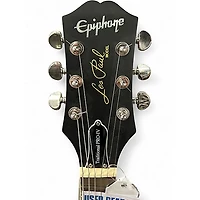 Used Epiphone Les Paul Traditional Pro IV Satin Black Solid Body Electric Guitar
