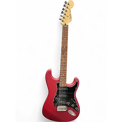 Used Fender Standard Stratocaster Satin Candy Apple Red Solid Body Electric Guitar