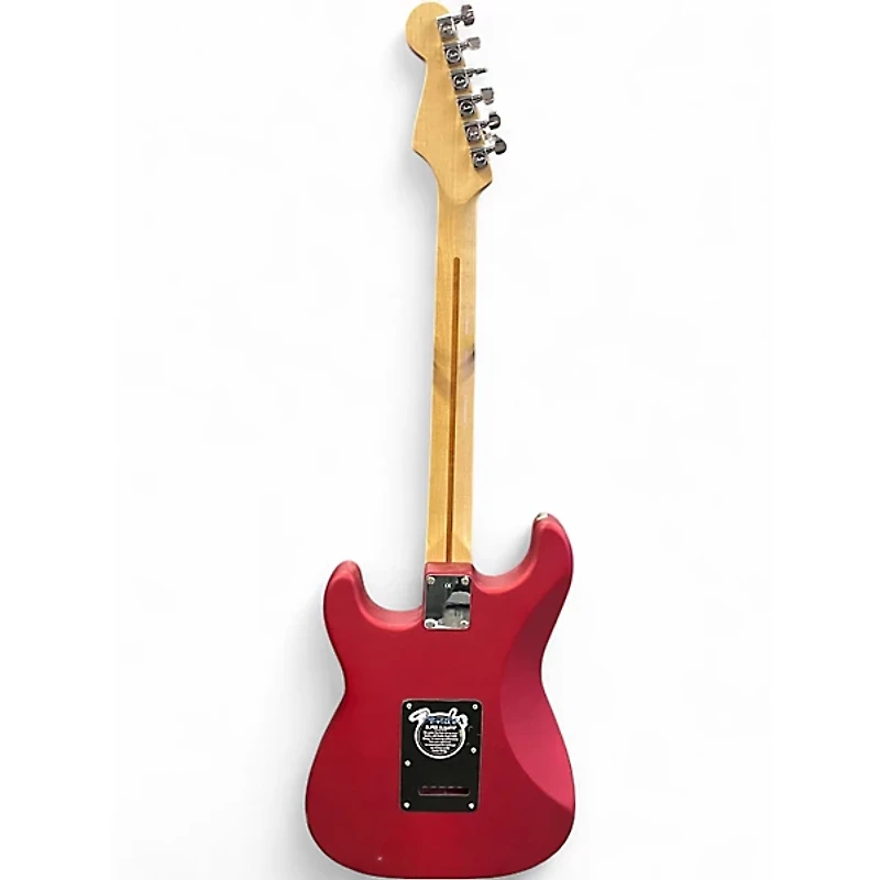Used Fender Standard Stratocaster Satin Candy Apple Red Solid Body Electric Guitar