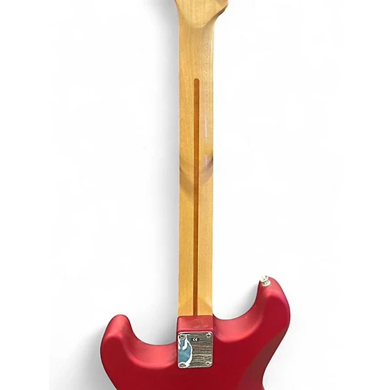 Used Fender Standard Stratocaster Satin Candy Apple Red Solid Body Electric Guitar