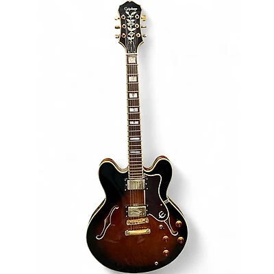 Used Epiphone Sheraton Vintage Sunburst Hollow Body Electric Guitar