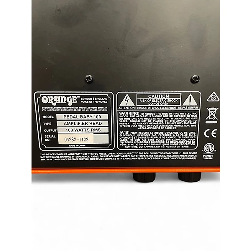 Used Orange Amplifiers pedal baby 100 Solid State Guitar Amp Head