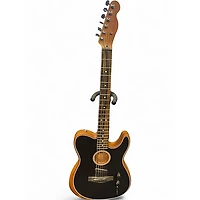 Used Fender American Acoustasonic Telecaster Black Acoustic Electric Guitar