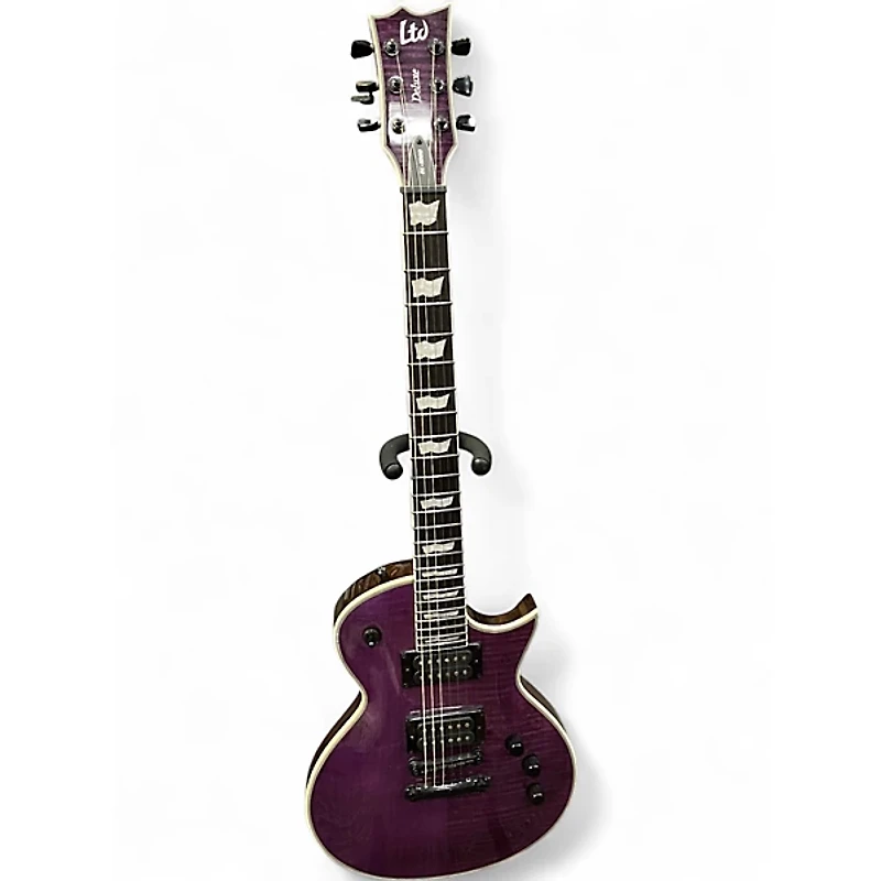 Used ESP LTD EC1000 Deluxe Trans Purple Solid Body Electric Guitar