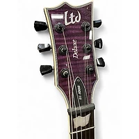 Used ESP LTD EC1000 Deluxe Trans Purple Solid Body Electric Guitar