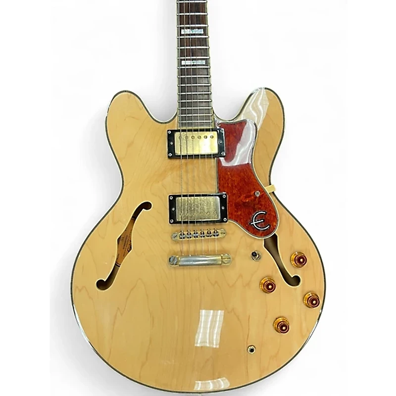 Used Epiphone Sheraton II Natural Hollow Body Electric Guitar