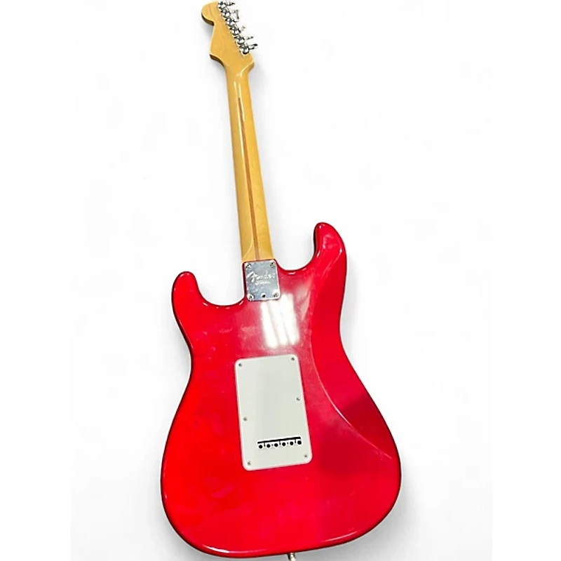Used Fender American Deluxe Stratocaster Trans Red Solid Body Electric Guitar
