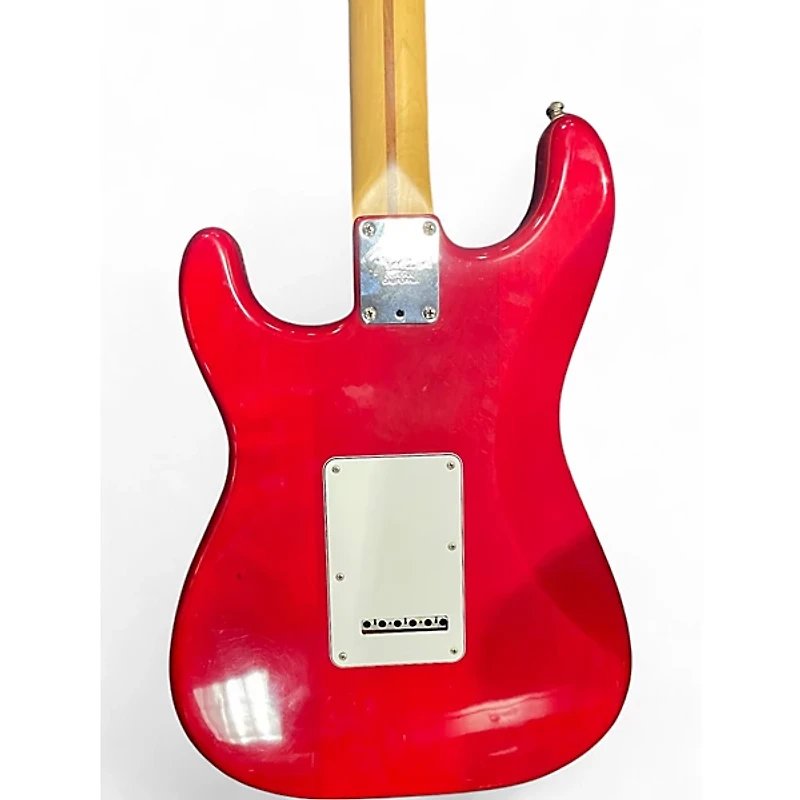 Used Fender American Deluxe Stratocaster Trans Red Solid Body Electric Guitar