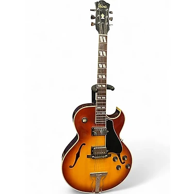 Vintage 1970s Ibanez 2355 2 Color Sunburst Hollow Body Electric Guitar