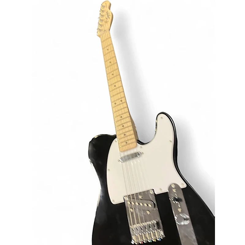 Used Squier Telecaster Black Solid Body Electric Guitar