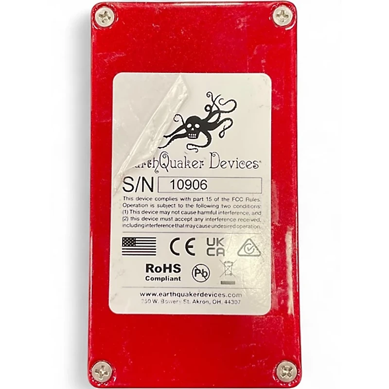 Used EarthQuaker Devices Speaker Cranker Overdrive Effect Pedal