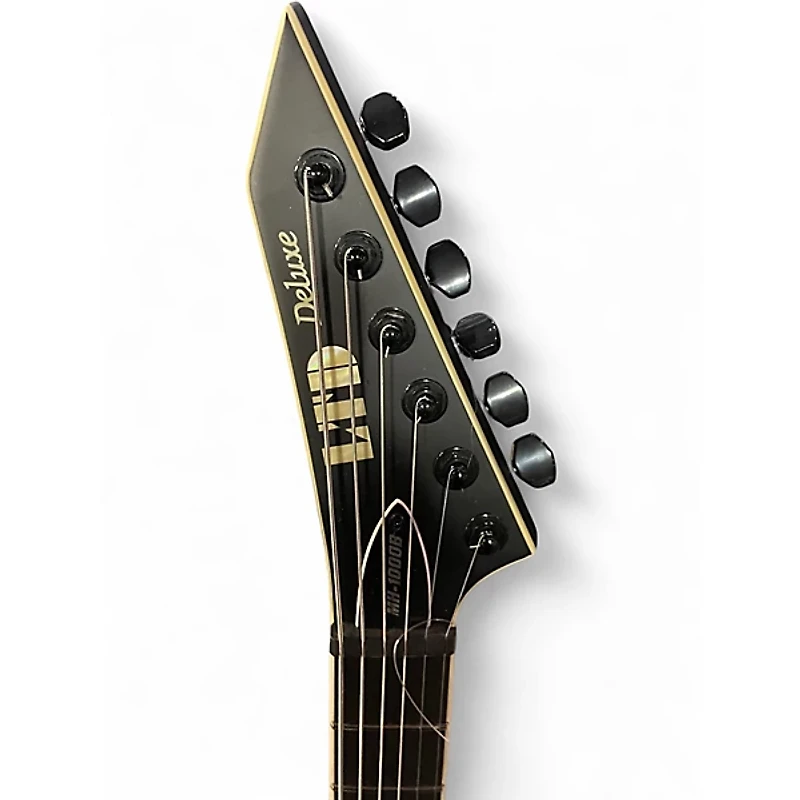 Used ESP LTD MH1000 Deluxe Black Solid Body Electric Guitar