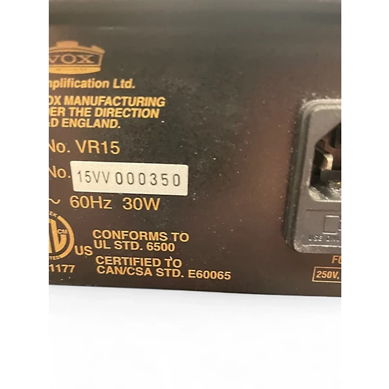 Used VOX vr15 Guitar Combo Amp