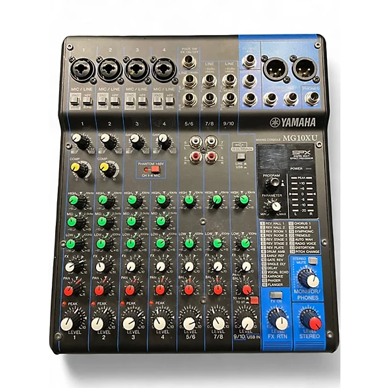 Used Yamaha MG10XU 10 Channel Mixer with Effects Unpowered Mixer