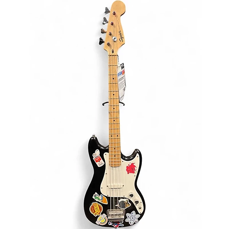 Used Squier Bronco Black Electric Bass Guitar