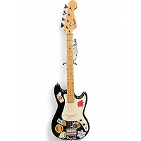 Used Squier Bronco Black Electric Bass Guitar